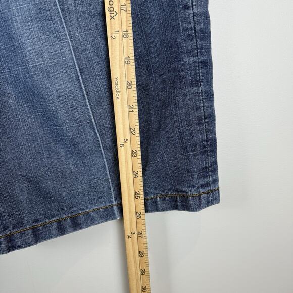 RocaWear Baggy Denim Shorts 38 Embroidered Pockets Hip Hop Streetwear Y2K - Picture 6 of 9